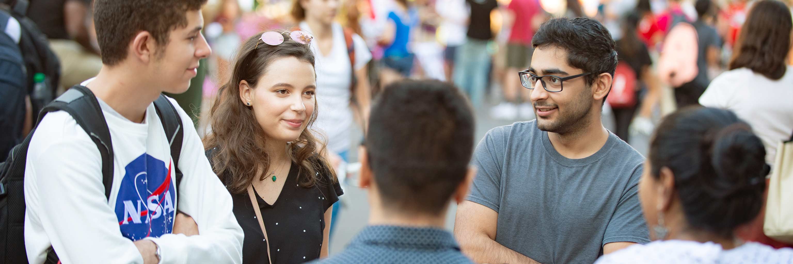 A group of students chatting