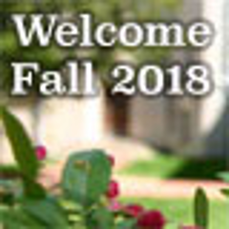 Welcome Fall 2018